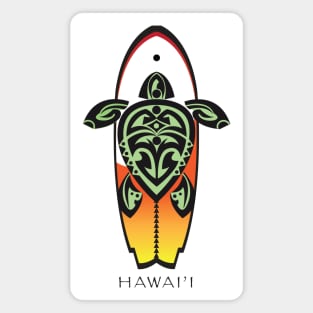 Tribal Turtle Tattoo Surfer Dude / Hawai'i Magnet